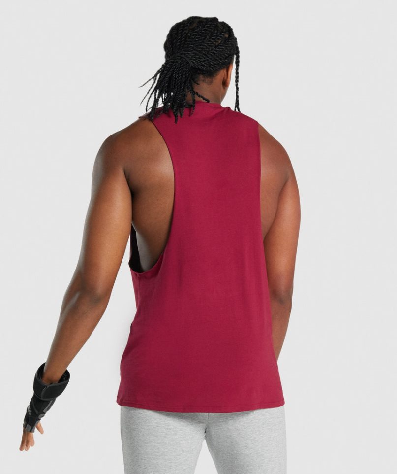 Men's Gymshark Critical 2.0 Drop Arm Tanks Fuchsia | NZ 3UWIYF